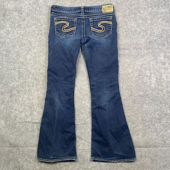 Silver Jeans Frances 22 Dark Wash Flare Jeans Size 29 x 31 Western (30x30) - Picture 11 of 13